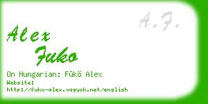 alex fuko business card